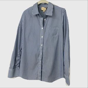 Elizabeth and James Blue Striped Button Down Shirt